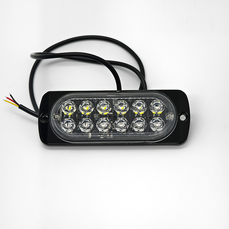 Truck Van 12-24V Car Ultra-Thin Side Signal Warning Light 12Led Strobe Light Flash Light Modification 36W