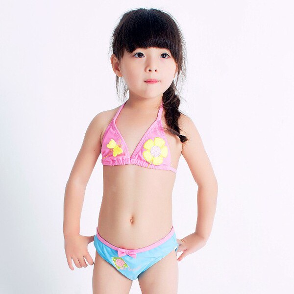 Children's split cute swimwear girl's