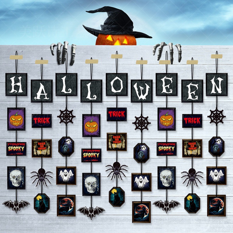 Adornos de decoración de fiesta de Halloween Adornos de Halloween Adornos de decoración de casa embrujada de Halloween Adornos de araña