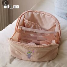 化妆包2025新款ins软乎乎旅行出差收纳大容量便携洗漱粉色蓝色A23
