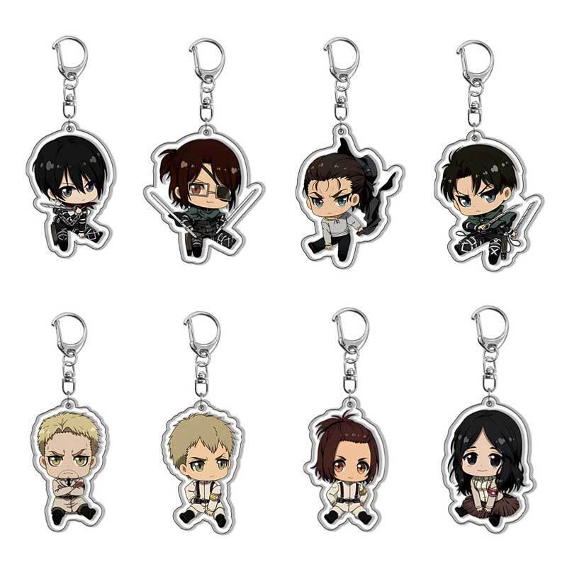 Attack Giant Keychain Alan Yeager Mikasa Ackerman. Acrylic Double-Sided Keychain