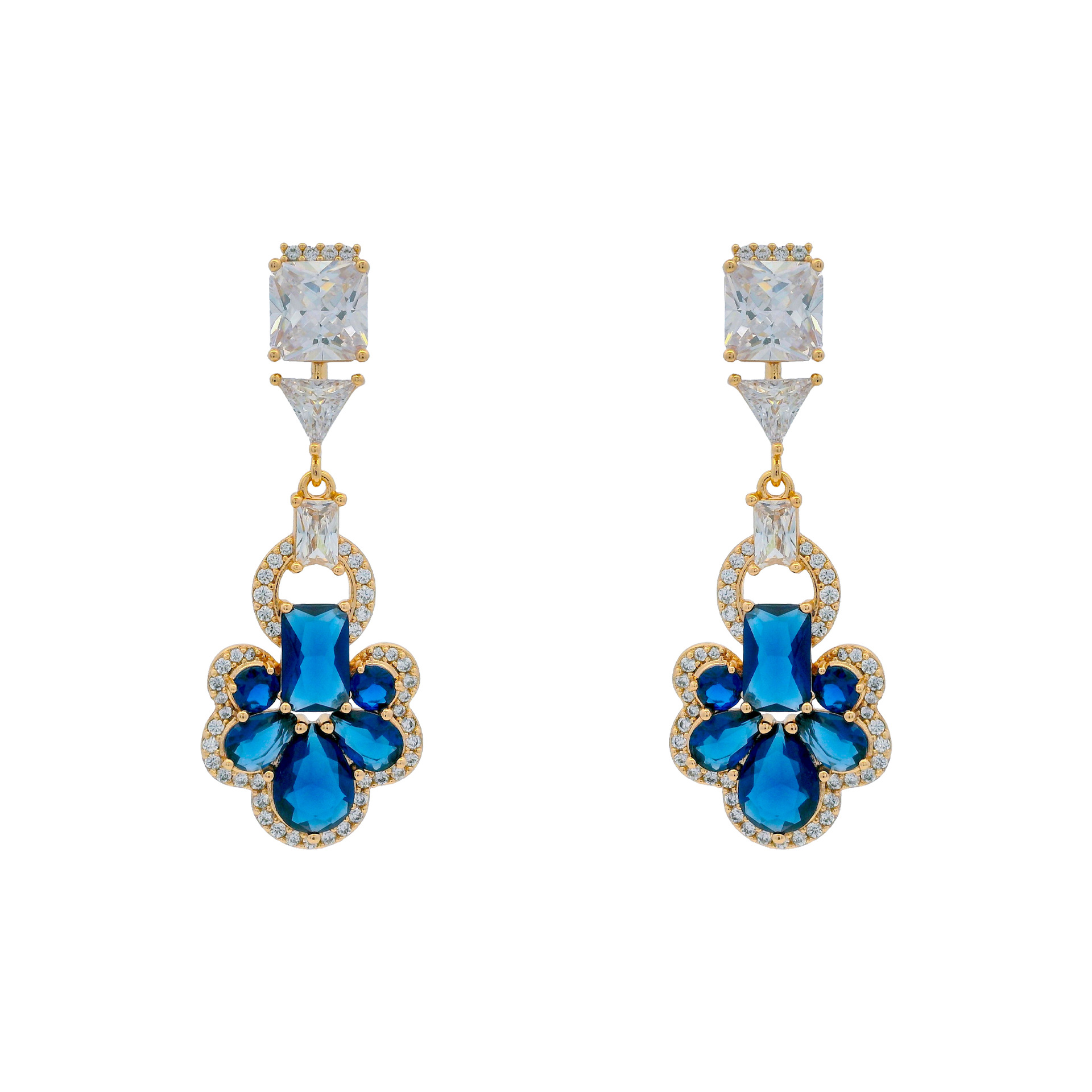 Xuping moda colección elegante ligera de lujo temperamento de alta sensación pendientes incrustadas de zircon europa y americana pendientes transfronterizos para mujeres