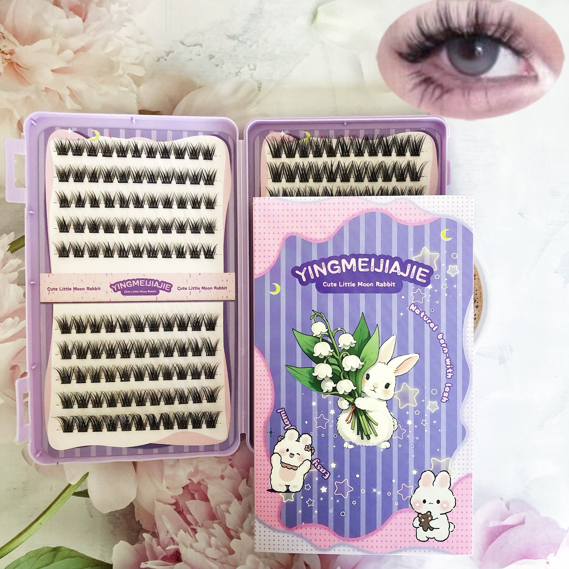 20 filas de paquete de regalo de pestañas falsas transfronterizas YF25 grueso rizado, ligero y flácido sin pegamento pestañas falsas