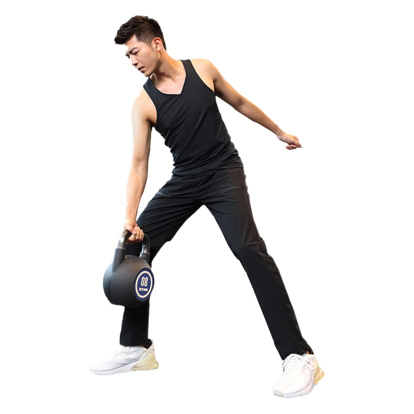 Pantalones deportivos elásticos de cuatro lados de nylon otoño de los hombres corriendo fitness casual Pantalones deportivos ligeros pantalones especiales americanos