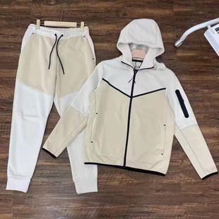 Cross-border Hooded Zipper Shirt suit Men's Spring and Autumn New Sportswear Casual Jacket Leggings Two-piece Set
