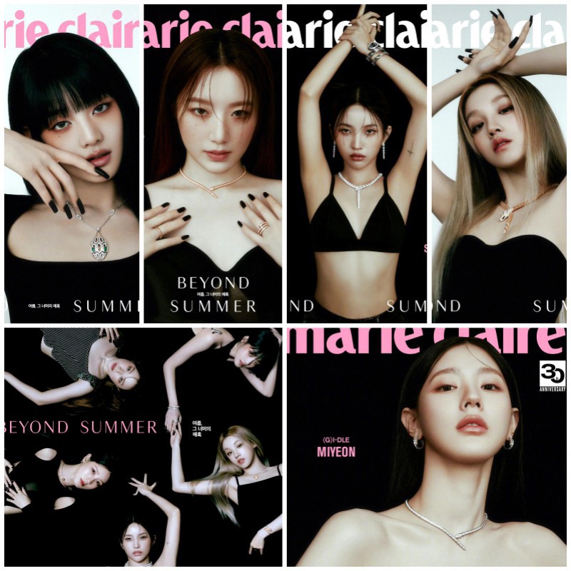 (G)I-DLE 7月刊封面同款 不干胶海报 墙贴画 装饰画  明星周边