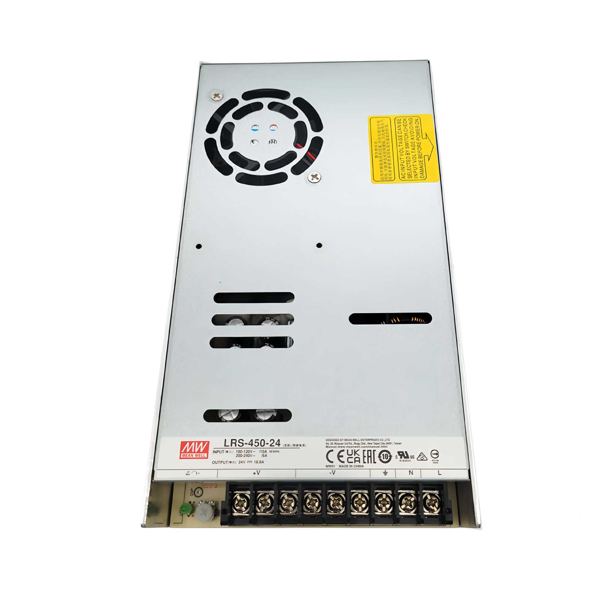 明纬电源LRS-450-5   5V75A 450W单组输出电源供应器