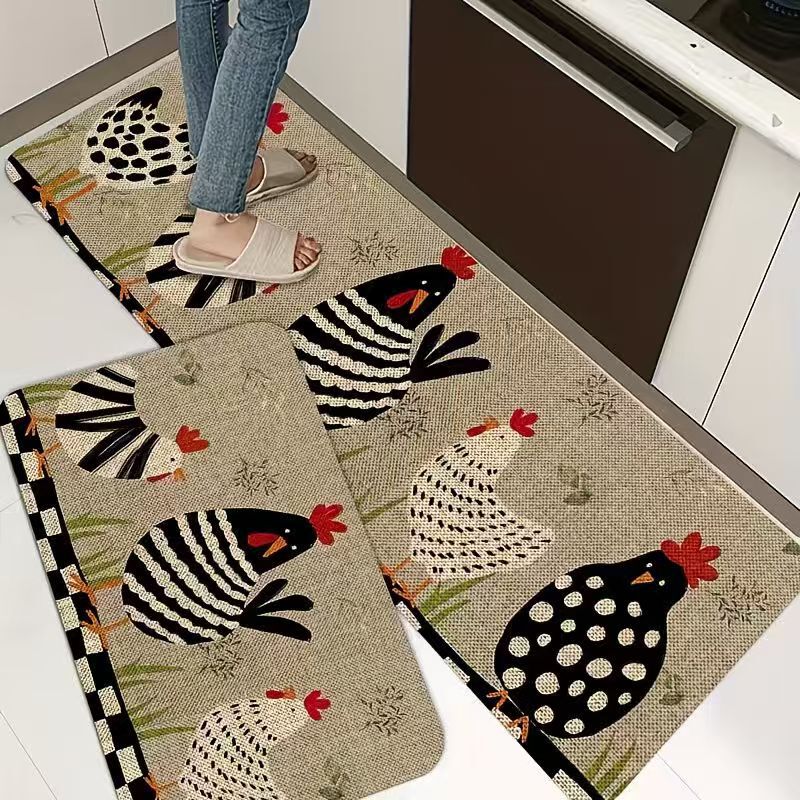 Cross-Border Amazon Linen Floor Mat, Temu Same Style Bathroom Absorbent Non-Slip Carpet, Bathroom Dirt-Resistant and Wear-Resistant Foot Mat