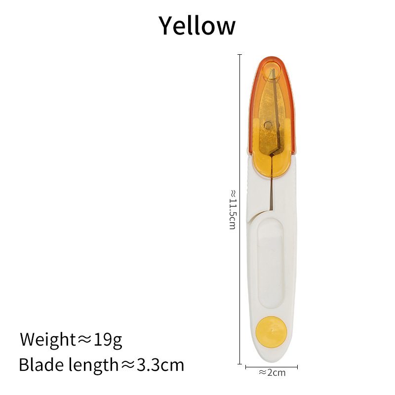 Ventas directas de fábrica Cubierta transparente de color Mango de plástico Tijeras de hilo de seguridad Tijeras de hilo de pescado Tijeras de hilo Accesorios de herramientas de sastre portátiles
