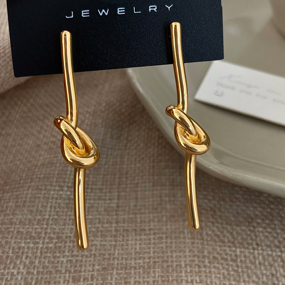 11g Weight Drop Earrings Classification 1 Pair Simple Style Solid Color Copper Drop Earrings