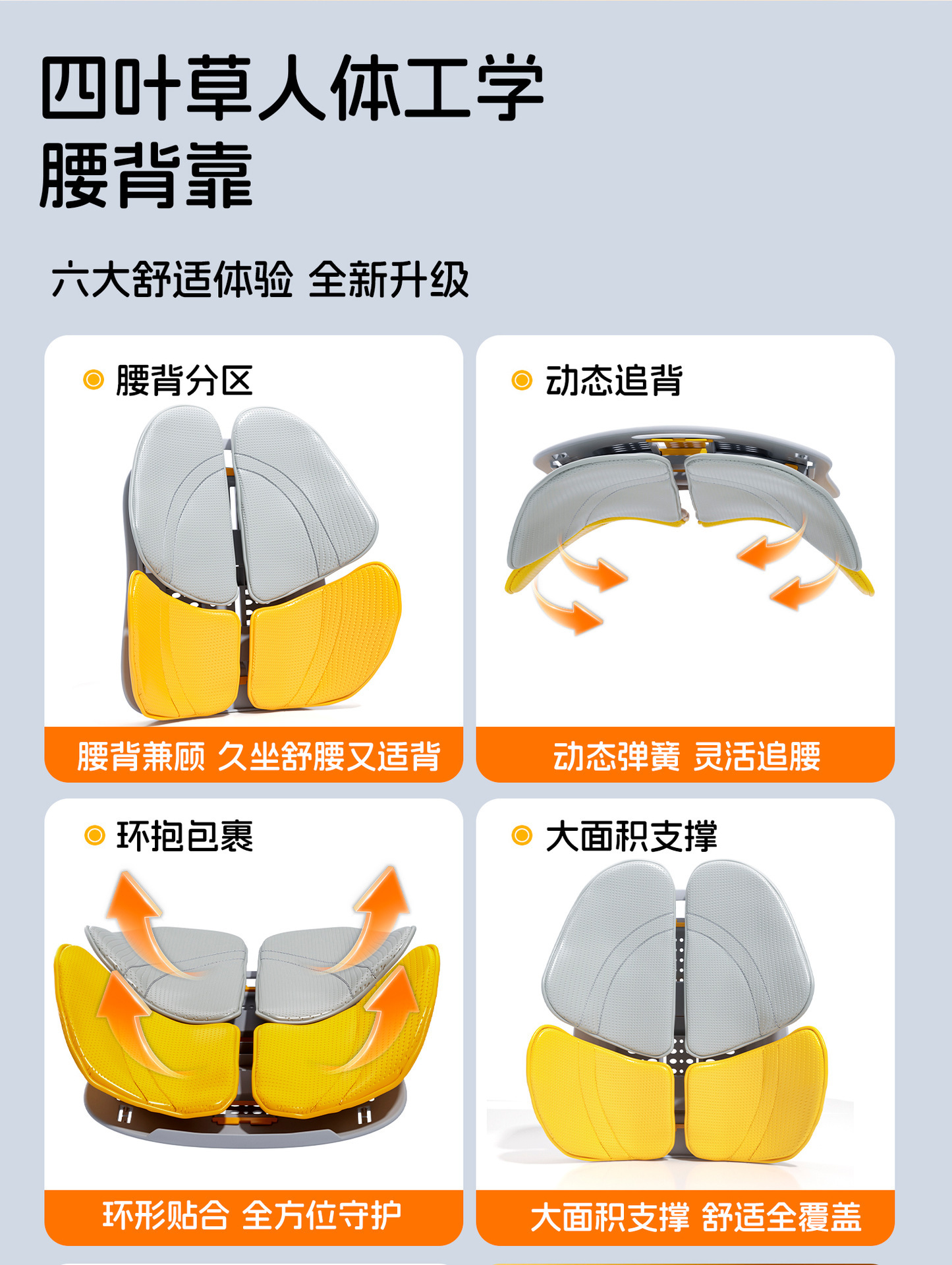 Ergonomic backrest cushion, lumbar support for car, office lumbar support, back support tool, lumbar support