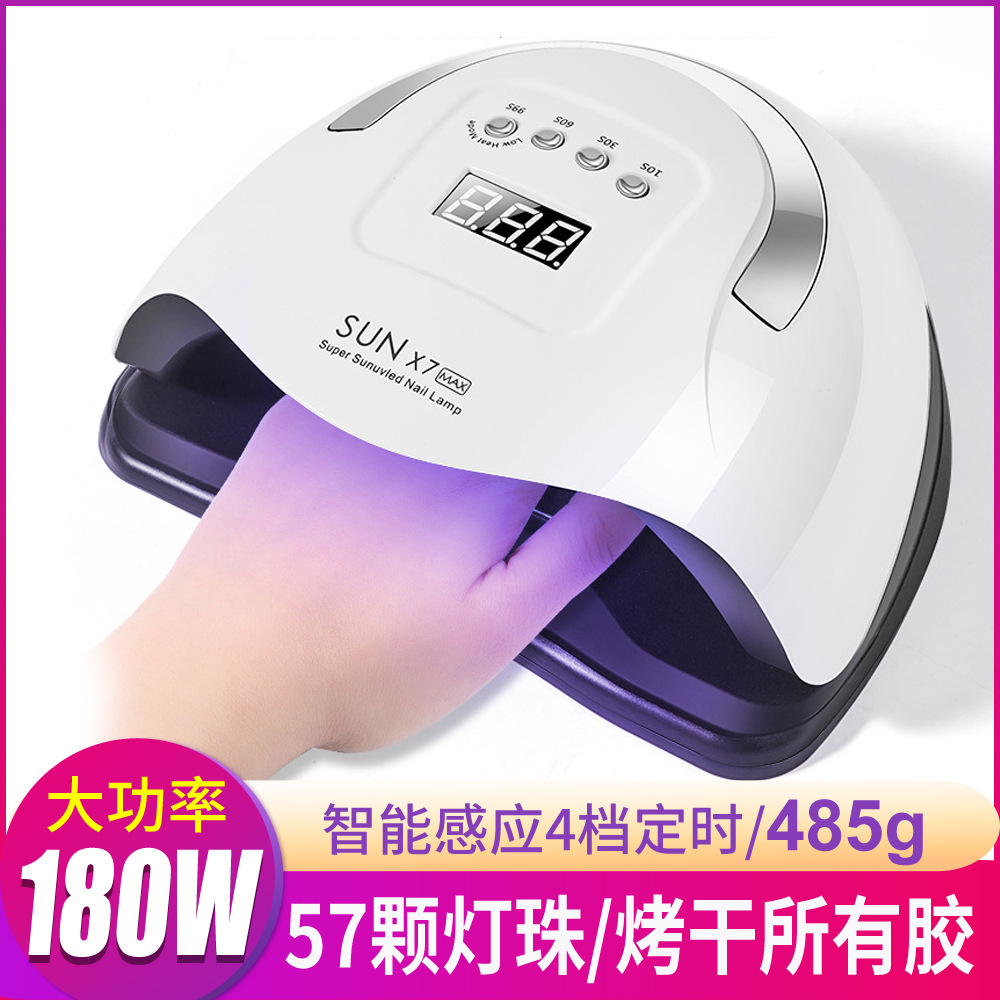 Lámpara de uñas de alta potencia, sensor inteligente, sincronización, fototerapia, máquina de uñas, lámpara de horneado de uñas LED, no máquina de uñas de mano negra