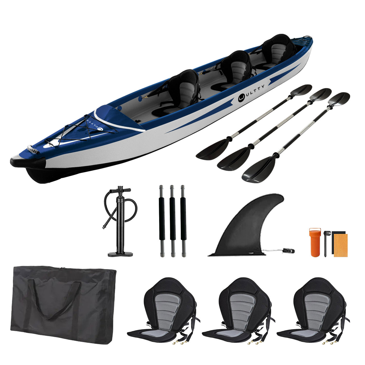 Oem Factory Wholesale Inflatable Folding Kayak Multifunctional Fishing Canoe Inflatable Boat Customization