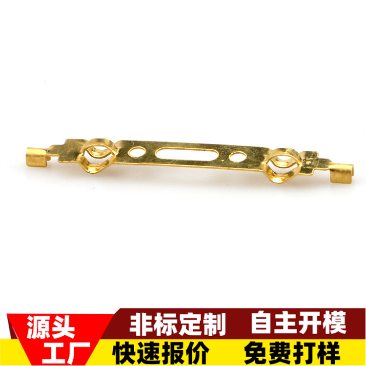 金属插排中规冲压英奥铜片弹片东莞工厂接触插座欧美导电黄磷五金