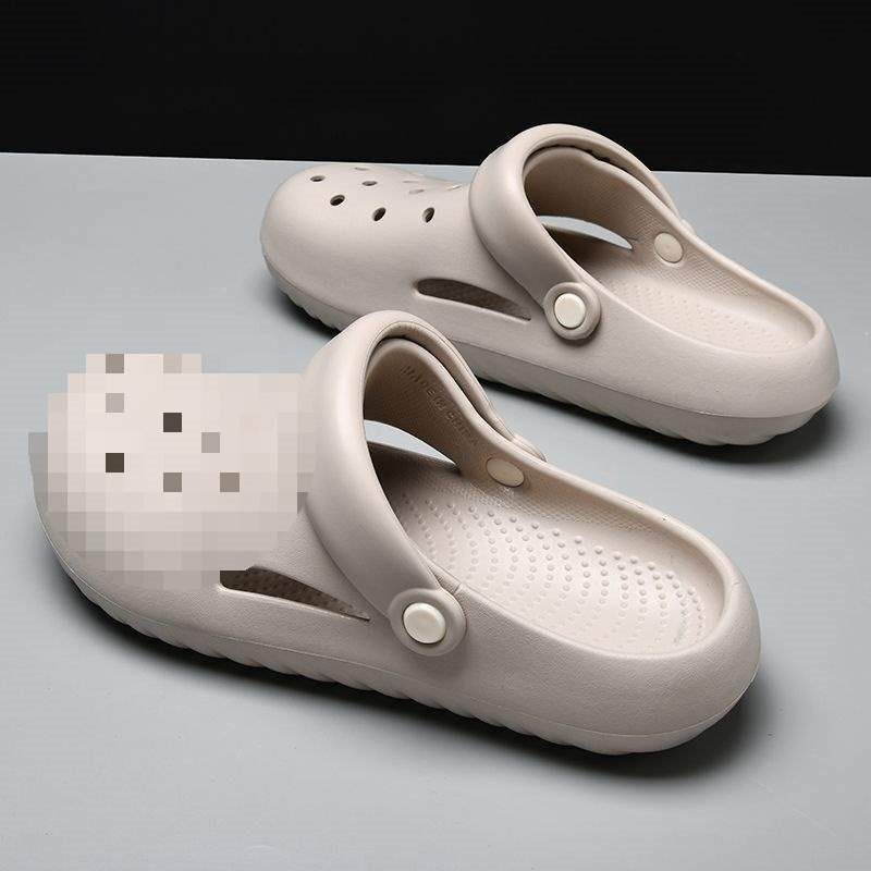 Men's Croc Shoes 2025 New Summer Thick-Soled Breathable High-Value Outdoor Non-Slip Lightweight Beach Sandals for Men