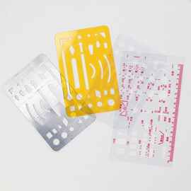 27孔不锈钢多用擦图片 塑料机械制图擦图板 工程绘图擦图模板尺