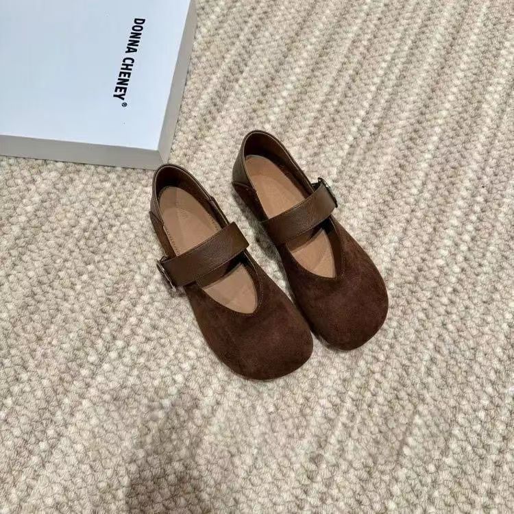 2026 Fall New Vintage Leopard Print Shallow Mary Jane Flats For Women, Versatile Soft Sole Women's Shoes_vogvips.com