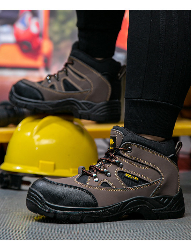 Giày bảo hộ lao động nam chống va đập chống đâm thủng, giày công trường chống mài mòn chống trơn trượt thoáng khí — Khaki; Mã Châu Âu 39, Màu xám; Cỡ Châu Âu 38, Xám; Mã Châu Âu 39 chi tiết 21