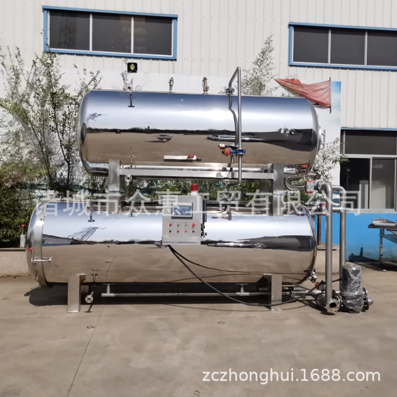 全自动电气两用杀菌锅  熟食牛肉干高温灭菌锅  梅菜扣肉杀菌设备