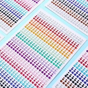 Amazon Explosions DIY Acrylic 15 Color Diamond Sticker Cosmetic Face Sticker Diamond Stage Color Diamond Sticker in stock
