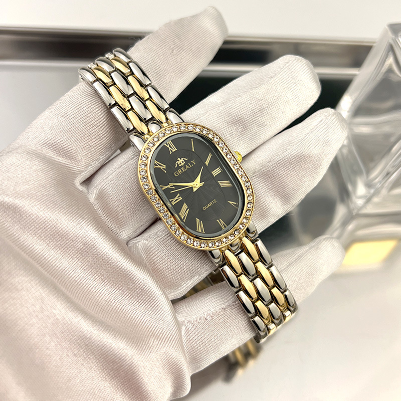 50g Weight Ordinary Glass Mirror Material Alloy Strap Material Watch Classification Pointer Display Type Jewelry Buckle Buckle Style Oval Dial Shape Daily Occasion Quartz Movement Geometric Pattern Women's Gender Simple Style Style Simple Style Geometric Jewelry Buckle Quartz Women's Watches 6