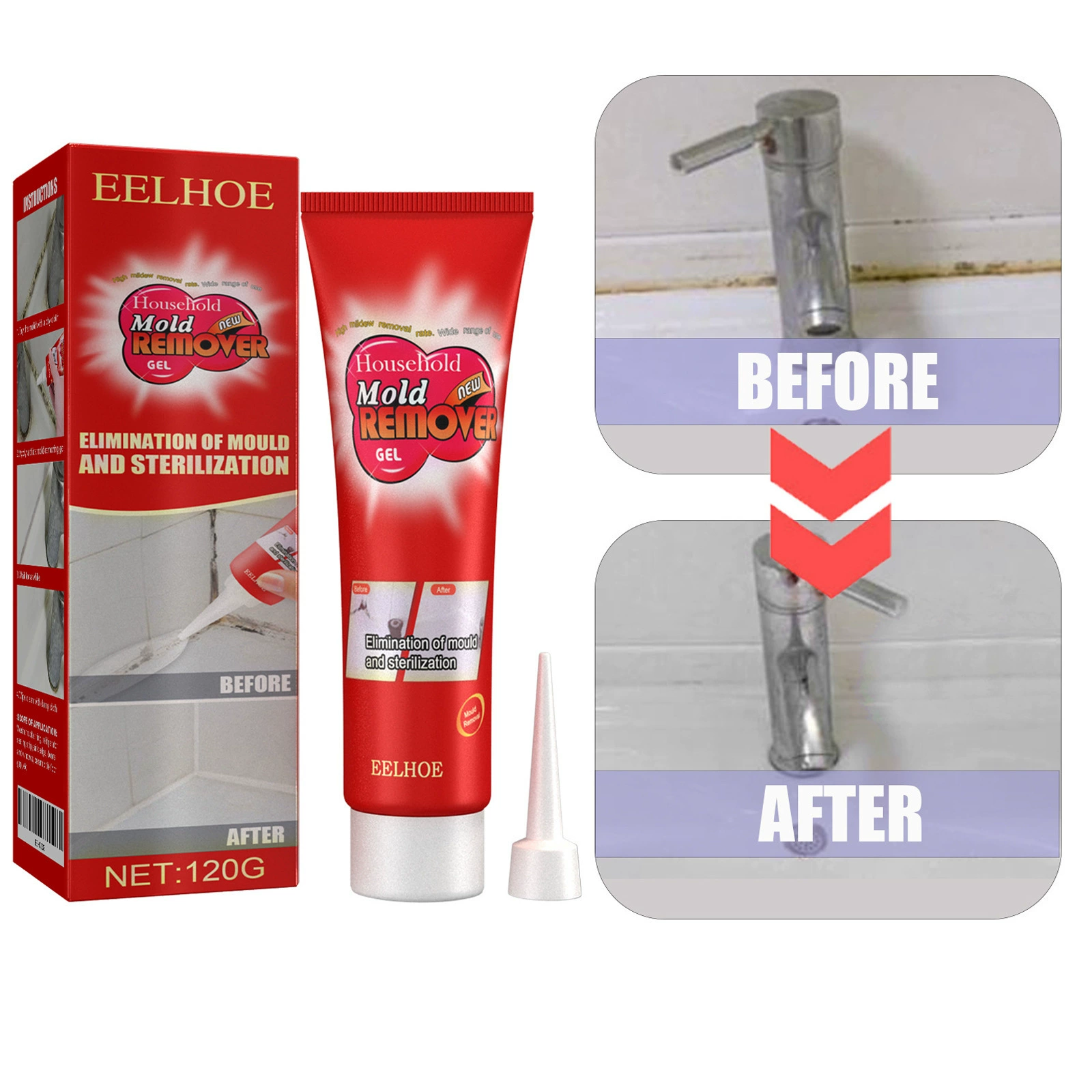 EELHOE Гель для удаления плесени Мебель Плитка для удаления плесени Очиститель стены Гель для удаления плесени Оптовая продажа