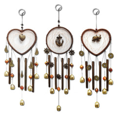 Dream catcher metal tube bell wind chime pendant heart-shaped elephant anchor pendant home store decoration
