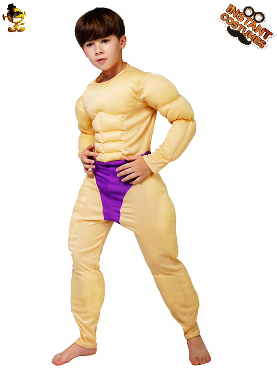 Halloween adultos niños musculares musculares camisetas masculinas juegos de rol transfronterizos abdominales falsos camisetas de fiesta image 3