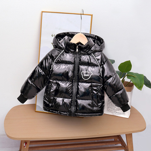  new autumn and winter children's clothing children's down cotton coats for boys and girls hooded Korean style coats thickened bread coats