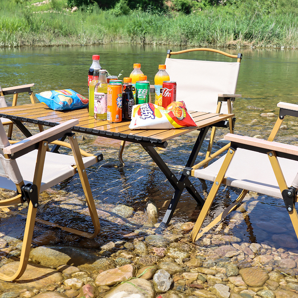 Silla Rudackmet silla plegable al aire libre mesa de camping de picnic pescar silla portátil con respaldo