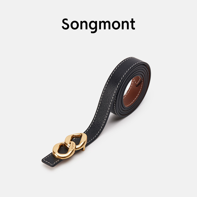 Songmont レディース ベルト 両面フリーマッチング パンツベルト ニッチデザイン 多用途 レディース ベルト|undefined