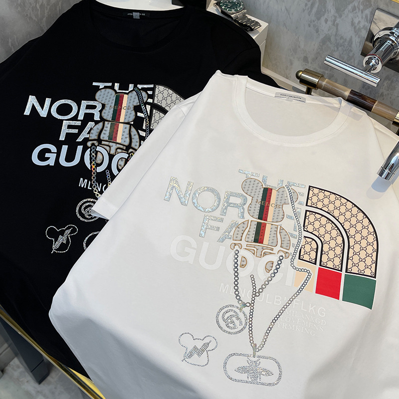 High-End Trendy Brand Short-Sleeved T-Shirt for Men 2026 Summer New Mickey Pattern Fashion Popular Trendy Ins Half-Sleeved Top