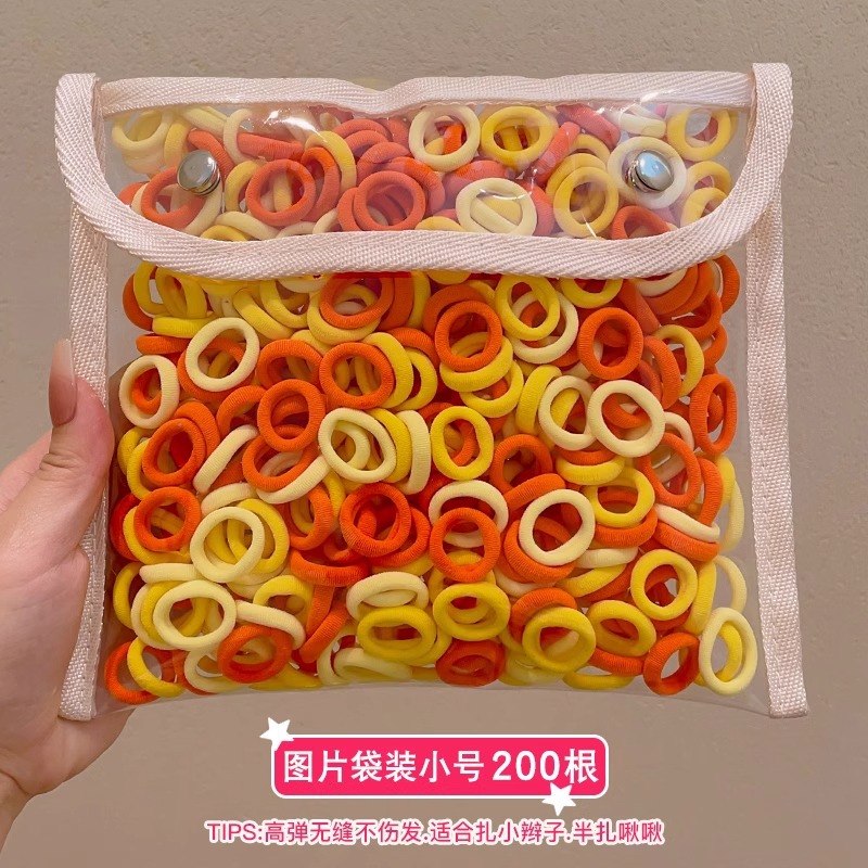 Anillo de cabello de color para niños banda de goma de alta elasticidad cuerda de cabeza niñas no lastimas toalla de cabello anillo de cabello cuerda de goma adornamiento para el cabello