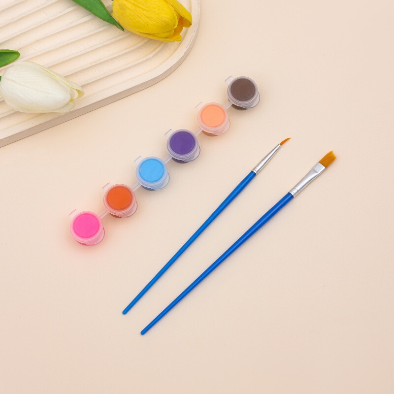 メーカーは子供用アクリルペイント12色6結合学生アート絵画着色石膏人形ペイントストリップを供給しています|undefined