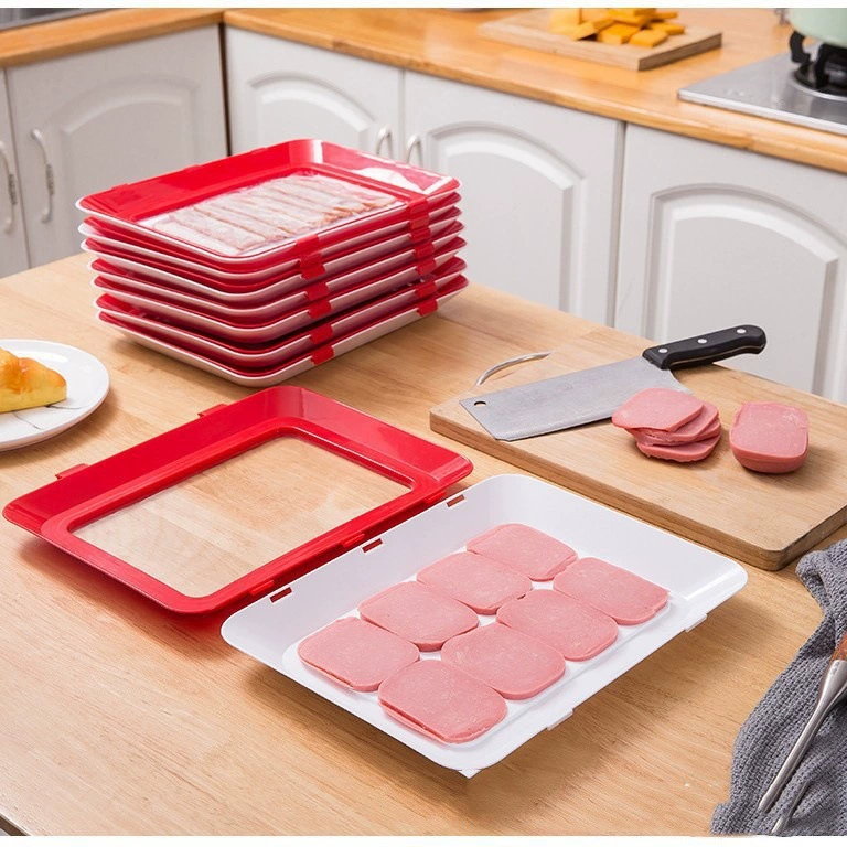 Лоток для вакуумной консервации, пищевая пленка, герметизация и фиксация, многофункциональный и универсальный квадратный холодильный ящик для различных продуктов.