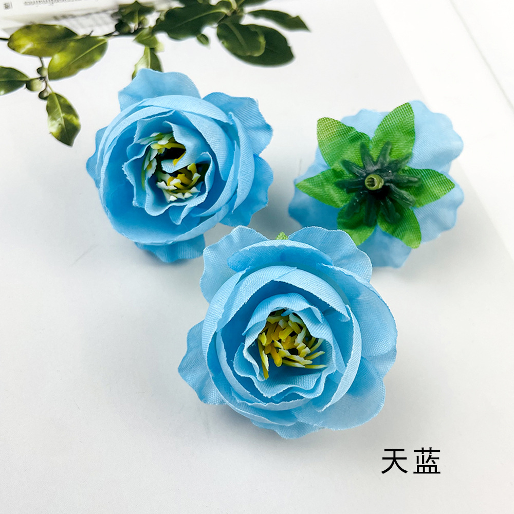 Hot sale retro brote de té de rosas DIY pecho material de tocado de flores de la pared de la sala de bodas arreglos de flores de fotografía adornos pequeños