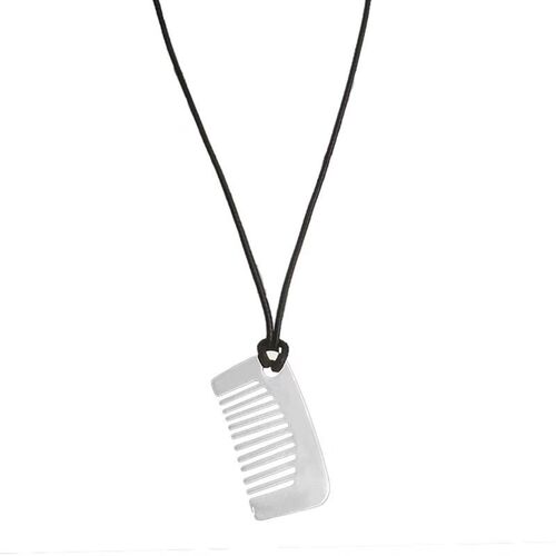 Korean fashionable small comb black rope necklace women's high-end temperament sweater chain long retro sweater chain wholesale