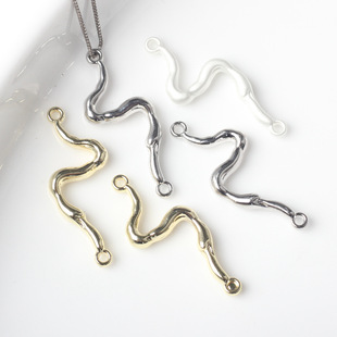 Casual Alloy Snake-Shaped Stereo Double Hanging Connector Pendant Pendant DIY Bracelet Necklace Ear Jewelry Accessories