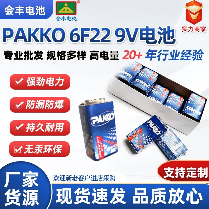 6F22 9В батарея PAKKO 6F22 синий непрерывный разряд 260 минут одна коробка 500 шт хорошего качества