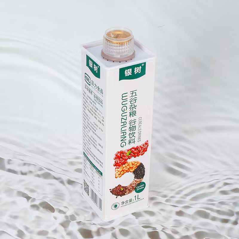 銀の木の粗食の五穀の雑穀の箱の中の大きい瓶の1Lのあずきの栄養の組み合わせのジュースのギフトボックスの低い脂の酒席の飲み物|undefined