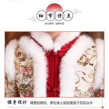 儿童拜年服女童汉服冬款小女孩过年服女宝宝新年衣服喜庆童装冬款