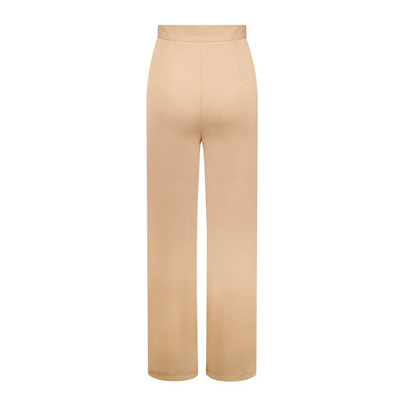 Vêtements pour femmes nouveaux pantalons décontractés automne nouveau tempérament pantalons évasés de transport polyvalents pantalons larges à la mode pour femmes_voghion.com