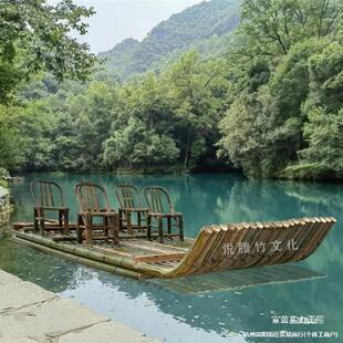 Single Bamboo Raft Assault Boat Rubber Boat Yacht Inflatable Boat Thickened Bamboo Raft Small Fishing Boat Kayak Rafting Boat Double Layer