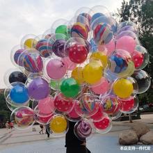 地推活动小礼品气球创意双层网红波波球广场街卖地摊扫码引流神器
