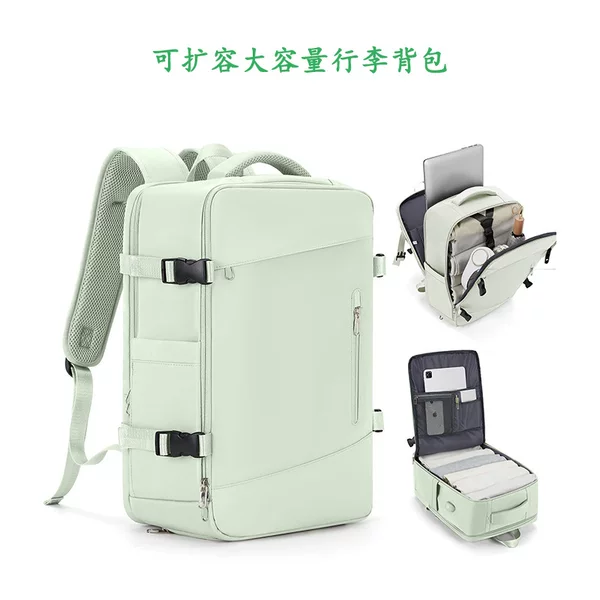 Cross-Border Expandable Backpack, Unisex, Multi-Layer Storage, Carry-On Luggage Bag, Large Capacity Business Computer Backpack