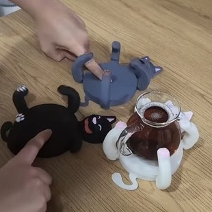 Cross-border new 3d printing cat coasters home living room coffee table anti-scalding coasters 3d printing ornaments