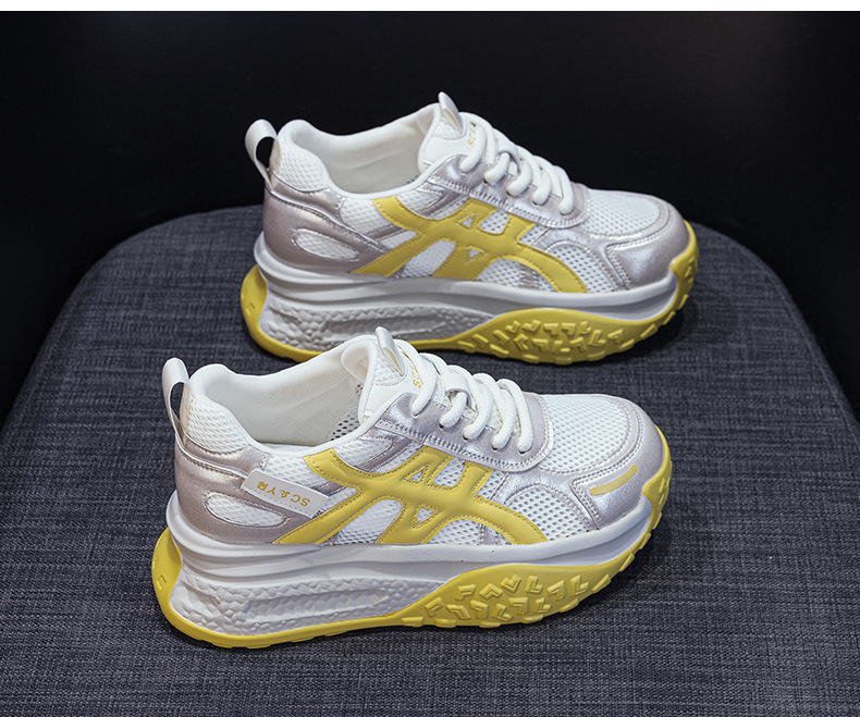Giày sneaker nữ đế dày tăng chiều cao phong cách cổ điển mùa hè 2026 — M2875 màu be, M2875 Màu tím, M2875 màu vàng chi tiết 15