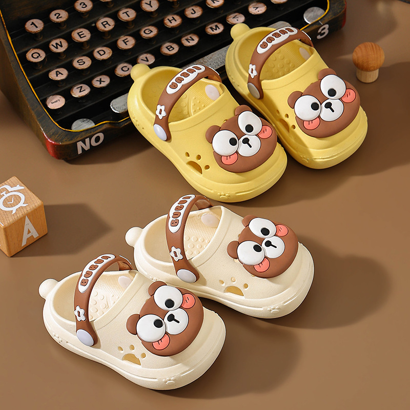 Children's Slippers Boys' Summer Baby Home Cute Children's 1-year-old 3-year-old Girls' Hole Shoes Baby's Bath Non-slip