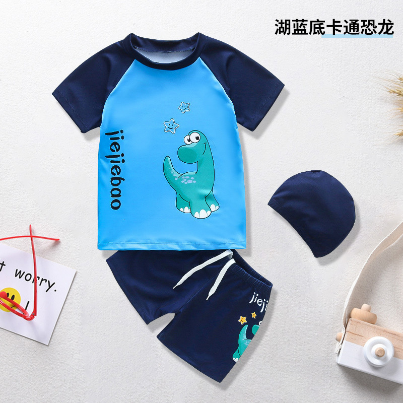 Traje de baño para niños traje de baño de dos piezas para niños verano nuevo 1-5 años traje de baño de primavera caliente de dibujos animados para niños ventas directas de fábrica