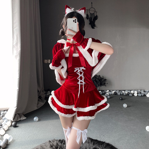 Bar internet celebrity anchor Halloween cloak uniform tempting sexy bunny girl shawl New Year's Christmas costume cloak female